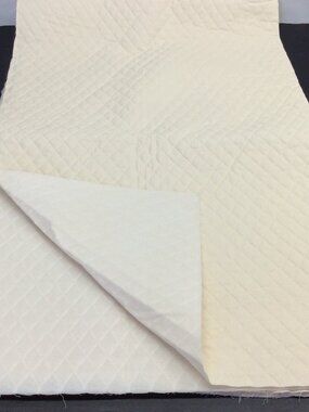 42" Single Face Natural Quilted Fabric by the Yard Off White Poly Cotton Blend
